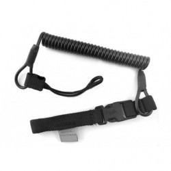 Strengthened twisted pistol cord velcro-loop/black