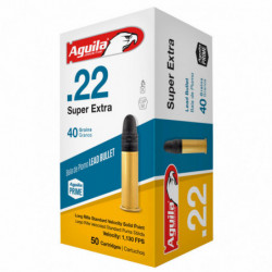 Aguila Ammunition 22LR Standard Velocity Solid Point 40 Grain 50/5000