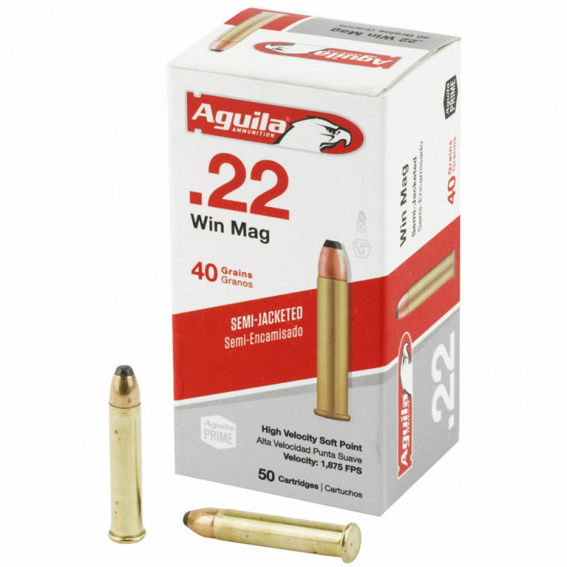 Aguila Ammunition 22WMR 40 Grain Solid Point 50/1000