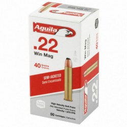 Aguila Ammunition 22WMR 40 Grain Solid Point 50/1000