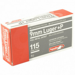 Aguila Ammunition 9mm +P 115 Grain Full Metal Jacket 50/1000