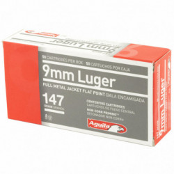 Aguila Ammunition 9mm 147 Grain Full Metal Jacket Factory Plus 50/1000