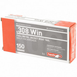 Aguila Ammunition 308Win 150Gr Full Metal Jacket Boat Tail 20/500