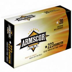 Armscor 223Rem 62 Grain Pointed Soft Point Bond 20/1000