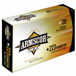 Armscor 223Rem 55 Grain Full Metal Jacket 20/1000