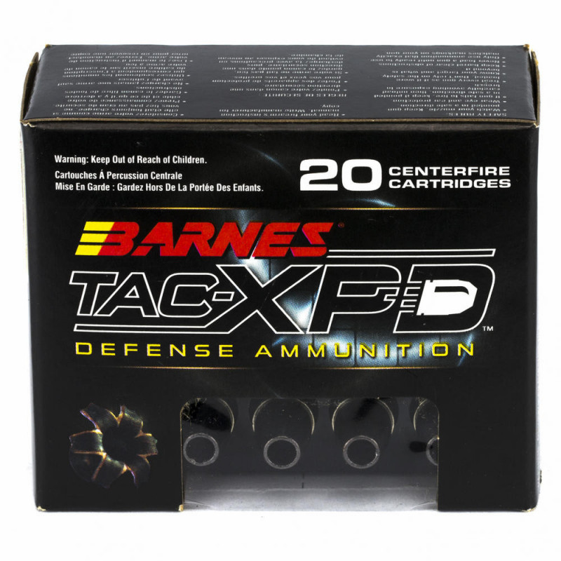 Barnes TAC-XPD 9mm 115 Grain Hollow Point 20/200