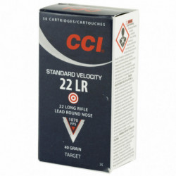 CCI Standard Velocity 22LR 40Gr Lead Round Nose 50/5000