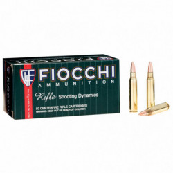 Fiocchi 223Rem 55 Grain Full Metal Jacket Boat Tail 50/1000