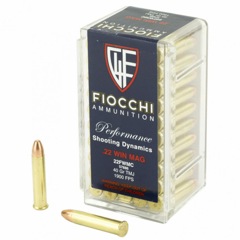 Fiocchi 22WMR 40 Grain Full Metal Jacket 50/2000