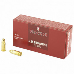 Fiocchi 25ACP 50 Grain Full Metal Jacket 50/1000