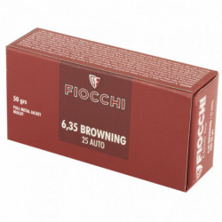 Fiocchi 25ACP 50 Grain Full Metal Jacket 50/1000