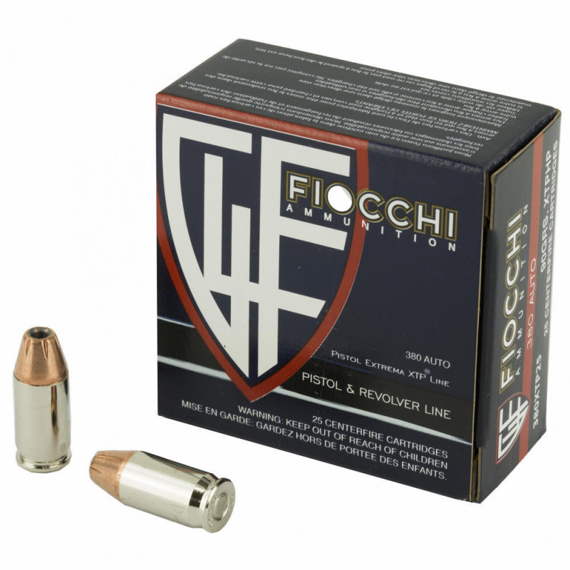 Fiocchi 380ACP 90 Grain XTP 25/500