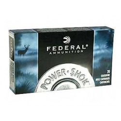 Fed PowerShok 222rem 50 Grain Solid Point 20/200