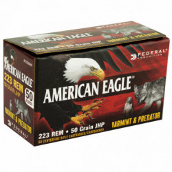 Fed American Eagle Varmint & Predator 223Rem 50 Grain 50/250