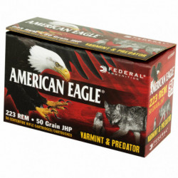 Fed American Eagle Varmint & Predator 223Rem 50 Grain 50/250