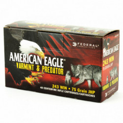 Fed American Eagle Varmint & Predator 243WIN 75gr 40/200