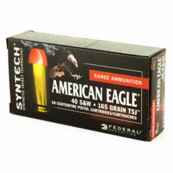 Fed American Eagle 40S&W 180 Grain Tsj 50/500