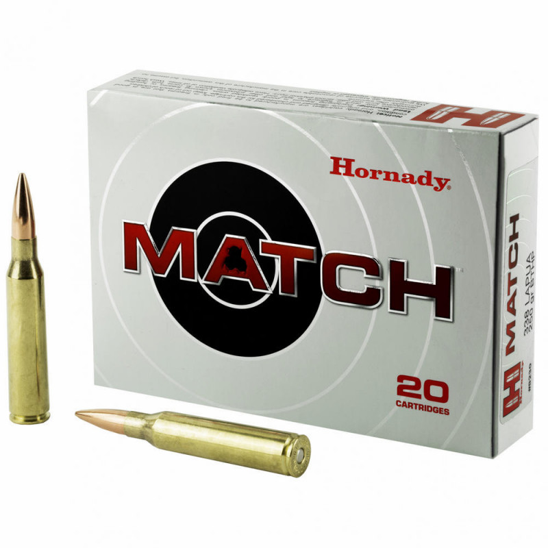 Hornady Match 338Lapua 250Gr Boat Tail Hollow Point 20/120