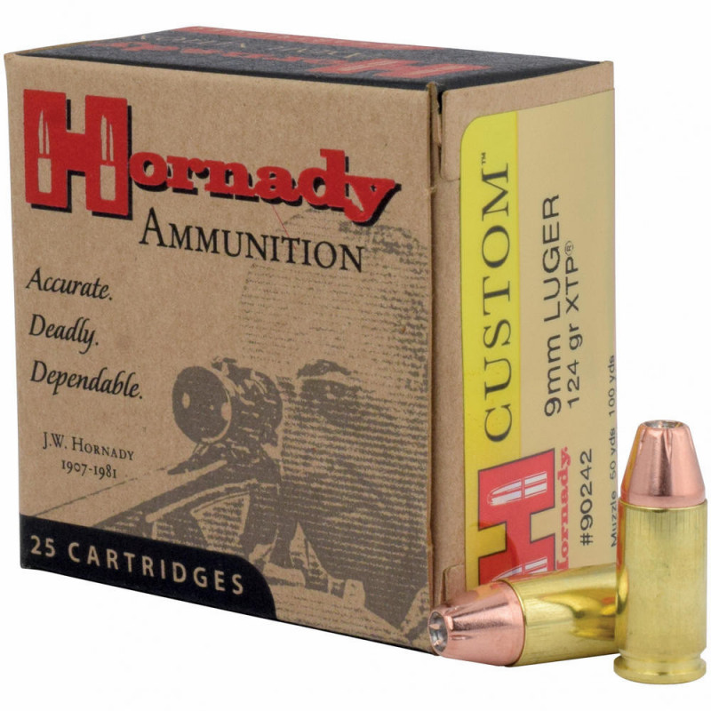 Hornady 9mm 124 Grain Jhp/xtp 25/250