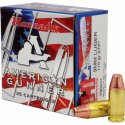 Hornady American Gunner 9mm 115 Grain XTP 25/250