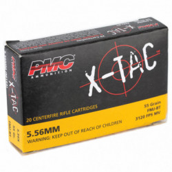 Pmc Xtac 556 55 Grain Full Metal Jacket Boat Tail 20/1000