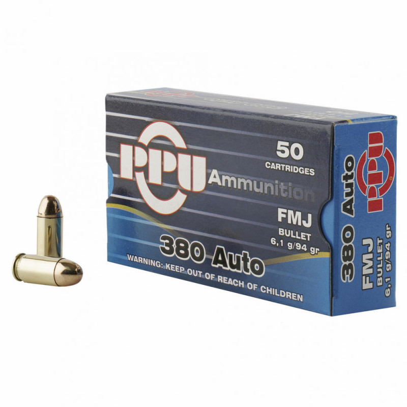 Ppu 380ACP Full Metal Jacket 94gr 50/1000