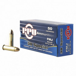 Ppu 38 Special Full Metal Jacket 130 Grain 50/500