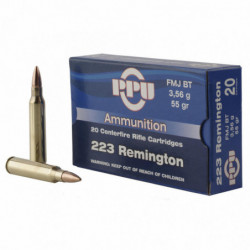 Ppu 223Rem Solid Point 55 Grain 20/1000