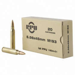 Ppu 556 M193 55 Grain Full Metal Jacket 20/1000