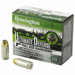 Remington Ultimate Defense 40S&W 180 Grain Brass Jacketed Hollow Point 20/500