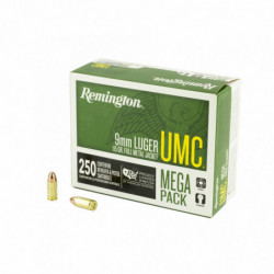 Remington Umc Mp 9mm 115 Grain Full Metal Jacket 250/1000