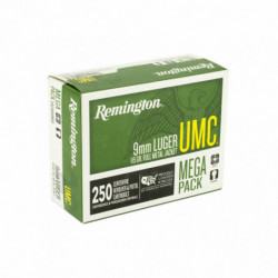 Remington Umc Mp 9mm 115 Grain Full Metal Jacket 250/1000