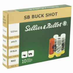 S&b 12 Gauge 2.75 1.12oz 00 9pel 10/250