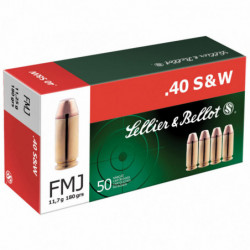 S&B 40S&W 180Gr Full Metal Jacket 50/1000