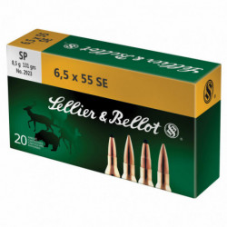 S&b 6.5x55sw 131gr Solid Point 20/400
