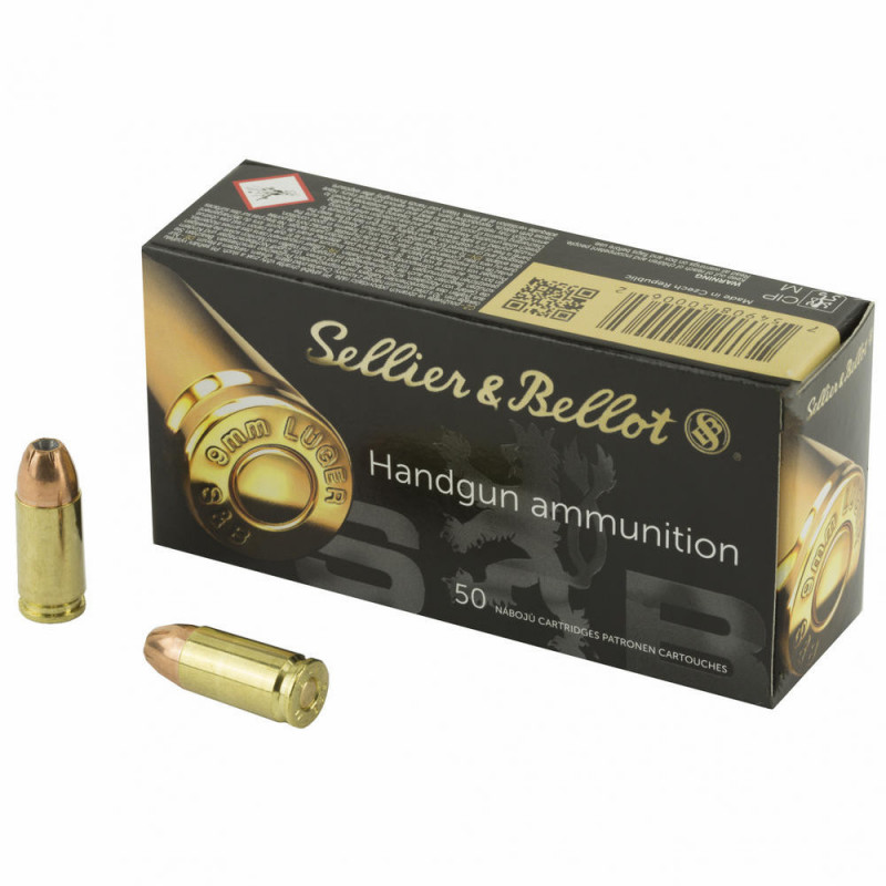 S&b 9mm 115 Grain Jacketed Hollow Point 50/1000