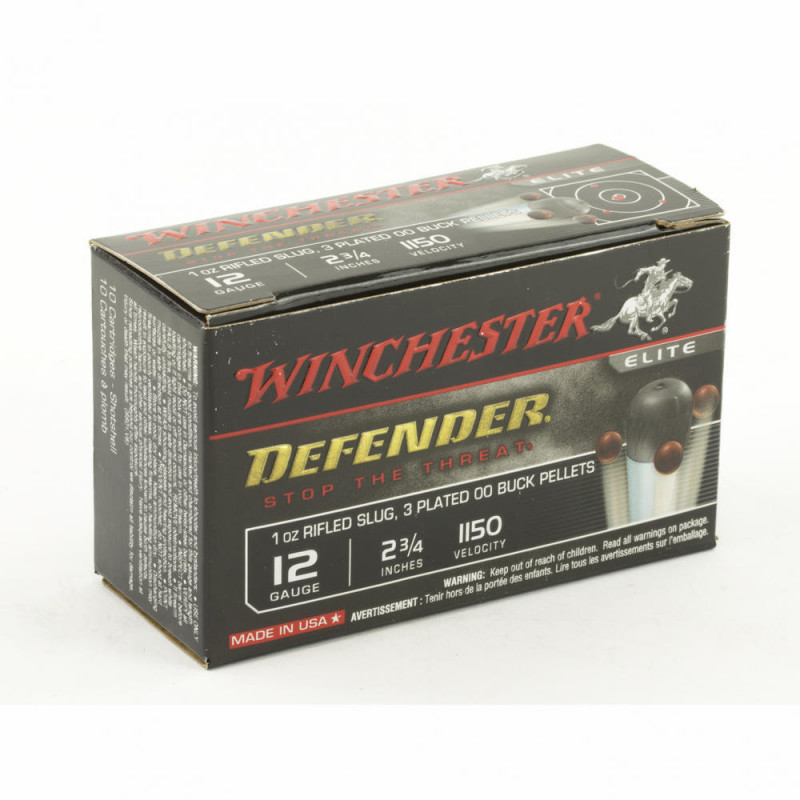 Win Defender 12Ga 2.75" 3-00/1oz 10,