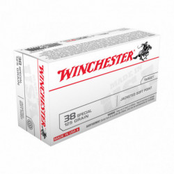 Winchester Ammunition USA 38 Special 125 Grain Jacketed Soft Point 50/500