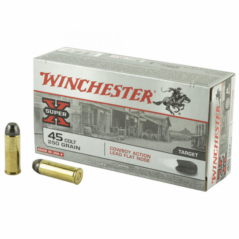 Winchester Ammunition USA 45LC 250 Grain Lead Cowboy 50/500