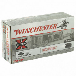 Winchester Ammunition USA 45LC 250 Grain Lead Cowboy 50/500