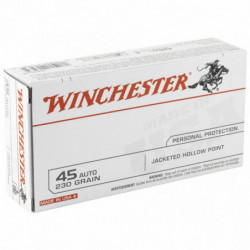 Winchester Ammunition USA 45ACP 230 Grain Jacketed Hollow Point 50/500