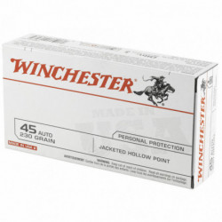 Winchester Ammunition USA 45ACP 230 Grain Jacketed Hollow Point 50/500