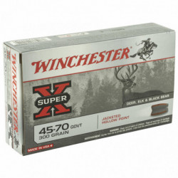 Winchester Ammunition Super-X 45-70 Government 300 Grain Jacketed Hollow Point 20/200