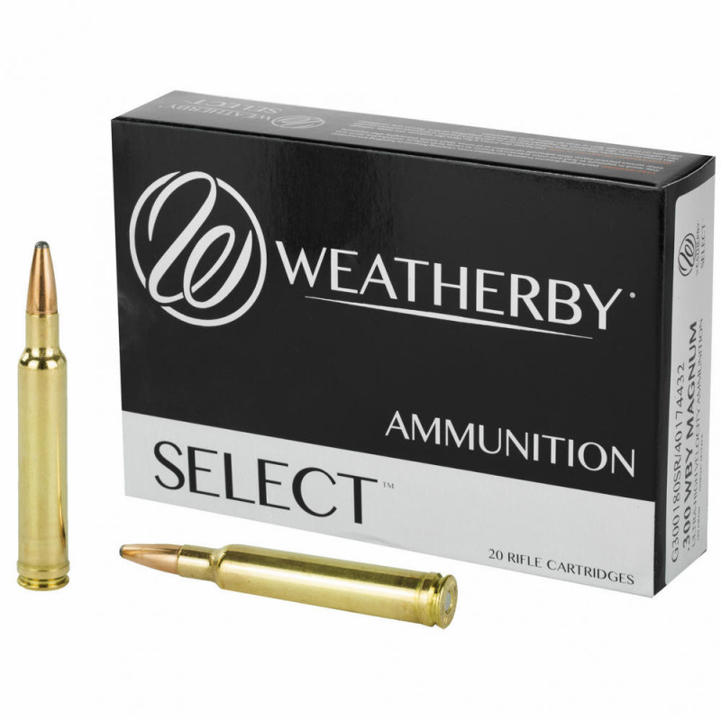 Weatherby Ammunition 300WBY 180 Grain Spitzer 20/200