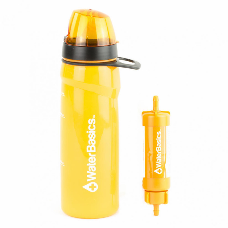 Aquamira WaterBasics Filter Bottle Red