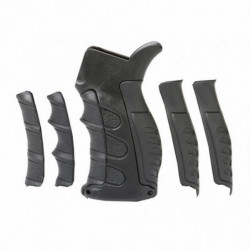 CAA/Pistol Grip for AR/Interchangeable Grip/6 Piece Kit/Black