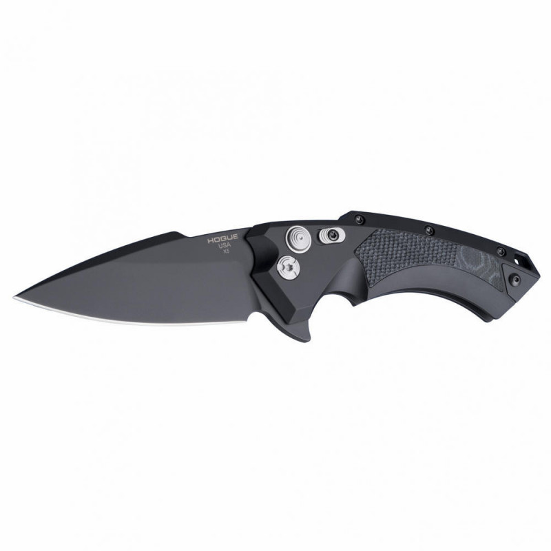 Hogue X5 3.5" Spear Point Tactical Black/Black G10