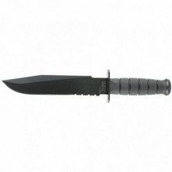 KABAR/Fighter/Fixed Blade Knife/8" Plain Black