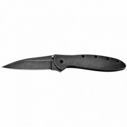 Kershaw Leek 3" Folding Knife/Assisted Clip Point Plain Edge BlackWash