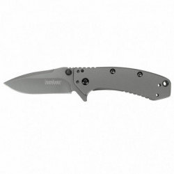 Kershaw Cryo Assisted Folding Knife Clip Point Plain Edge 2.75" Plain Titanium Handle